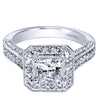 ENGAGEMENT - 1.80cttw Cushion Shaped Halo Diamond Engagement Ring