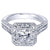 Vintage Cushion Halo Diamond Ring .75Cttw 14K White Gold  78A