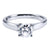 Solitaire Round Diamond Cathedral Ring 14k White Gold 53A