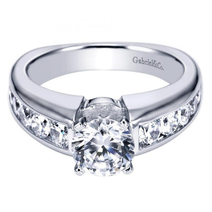 ENGAGEMENT - 2.05cttw Graduated Channel Set Round Diamond Engagement Ring