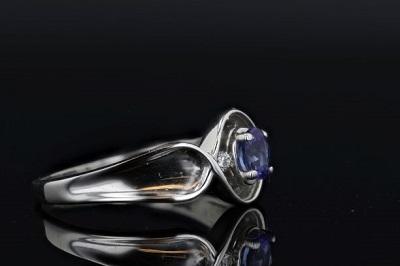 Estate Ring - Estate 14K White Gold Oval Tanzanite Ring