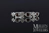 JEWELRY - 10k White Gold Diamond And Garnet Birthstone Ring