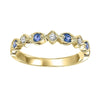 JEWELRY - 10k Yellow Gold Diamond And Sapphire Birthstone Ring