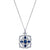 Sapphire And Diamond Vintage Filigree Style Necklace 14K