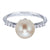 Classic Pearl And Diamond Ring 14K White Gold
