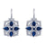 Sapphire And Diamond Vintage Leverback Earrings 14K Gold
