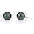 Black Akoya Saltwater Pearl Stud Earrings Set 14k Gold 5mm