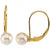 Akoya Saltwater Pearl Leverback Earrings With 14K Gold 6mm
