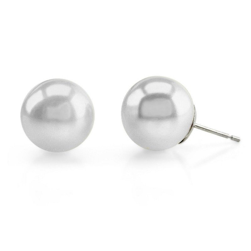 Platinum Cultured Akoya Pearl Bow Earrings - PlatinumOnly