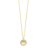 Necklace - 10k Yellow Gold Round Signet Necklace With 1/20cttw Diamonds