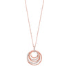 Necklace - 14K Rose Gold 1/4cttw Concentric Circle Diamond Pendant