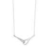 Necklace - 14k White Gold .50cttw Diamond Unique Pendant Necklace