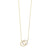 Double Circle Diamond Necklace 14K Yellow Gold