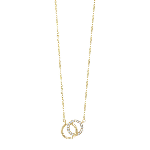 Double Circle Charm Necklace