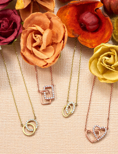 Double Circle Diamond Eternity Necklace | The Perfect Setting, Inc