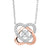 Love's Crossing Diamond Necklace 10k Rose and White Gold