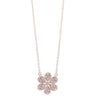 NECKLACES - 10k Rose Gold .14cttw Diamond Flower Pendant Necklace