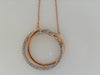 NECKLACES - 10k Rose Gold .14cttw Diamond Open Circle Pendant Necklace