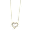 NECKLACES - 10K Yellow Gold Diamond Heart Pendant Necklace