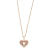 NECKLACES - 14k Rose Gold .05cttw Diamond Heart Shape Pendant Necklace