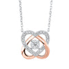 2-Tone Love's Crossing Diamond Necklace 1/3 Cttw 14k Gold