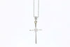 NECKLACES - 14K White Gold .08cttw Diamond Cross Necklace