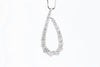 NECKLACES - 14K White Gold 1 1/2cttw Graduated Tear Drop Diamond Pendant Necklace