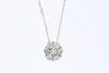 NECKLACES - 14K White Gold 1/2cttw Diamond Bouquet Cluster Necklace