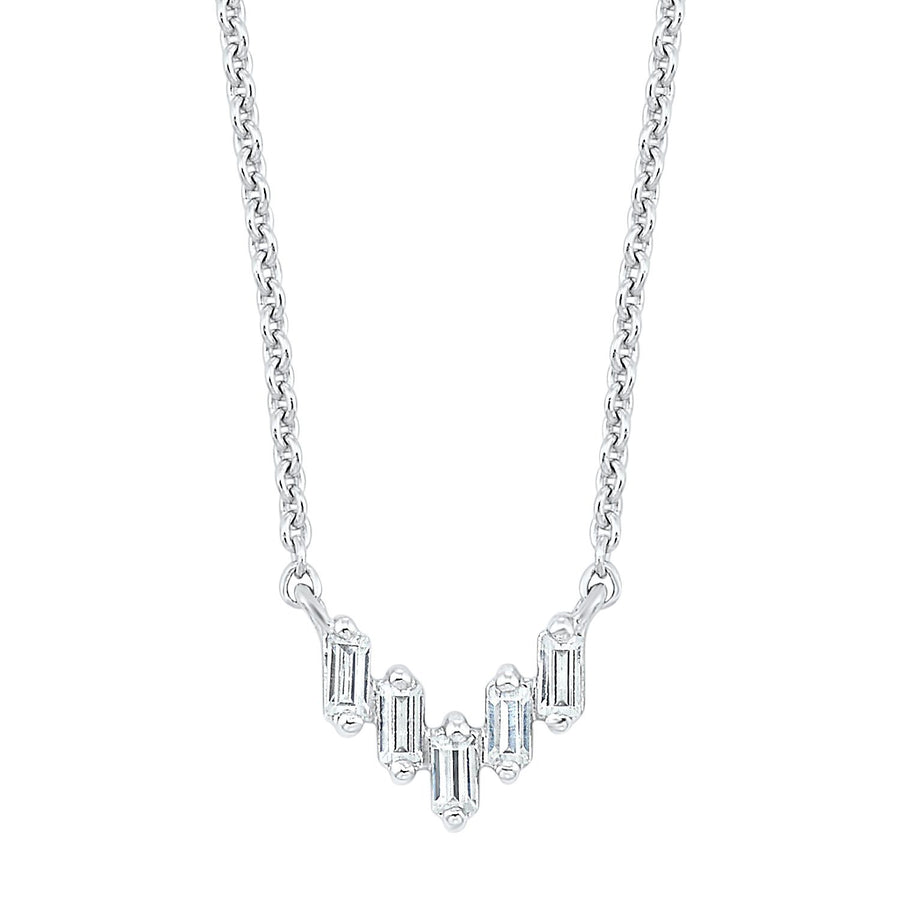 NECKLACES - 14k White Gold .10cttw Diamond Pendant Necklace