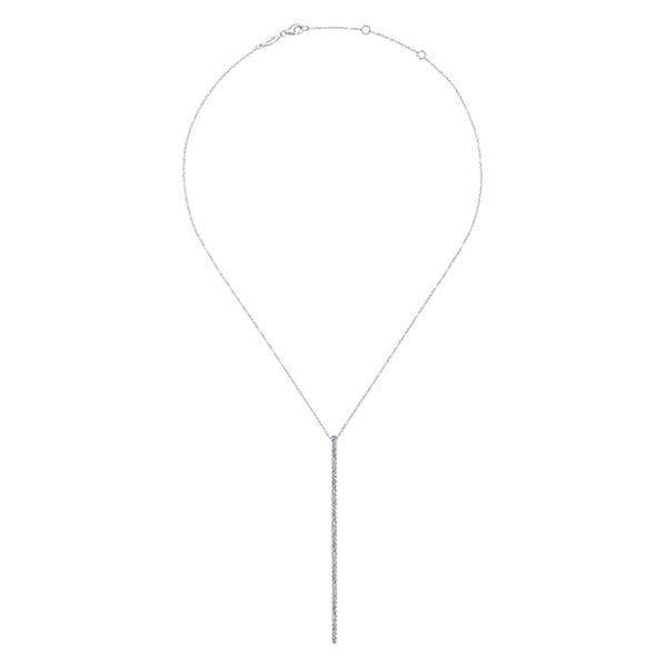 NECKLACES - 14K White Gold 1cttw Vertical Bar Diamond Necklace