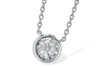 NECKLACES - 14K White Gold .25ct Round Illusion Bezel Diamond Necklace