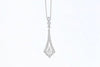 NECKLACES - 14K White Gold .47cttw Vintage Style Diamond Drop Pendant