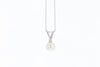 NECKLACES - 14K White Gold 6mm Akoya Pearl And .03cttw Diamond Pendant