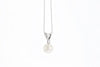 NECKLACES - 14K White Gold 7mm Akoya Pearl And .03cttw Diamond Pendant