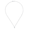 Classic Cross Necklace 1/2 Ct 14K White Gold