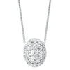Starbright Oval Diamond Necklace 1/2 Cttw 14K White Gold