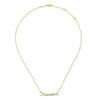 NECKLACES - 14K Yellow And White Gold Entwined Double Bar Diamond Necklace