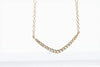 NECKLACES - 14K Yellow Gold .15cttw Round Diamond Curve Bar Necklace