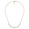 Scalloped Diamond Necklace 3/4 Cttw 14K Yellow Gold