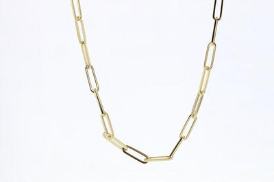 NECKLACES - 14K Yellow Gold 3.85mm 20 Inch Paper Clip Necklace