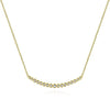 NECKLACES - 14K Yellow Gold Bezel Set 1/4cttw Diamond Bar Necklace