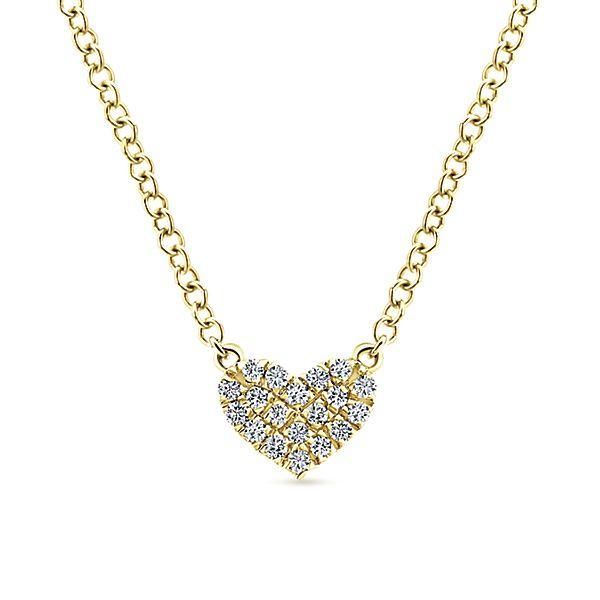 NECKLACES - 14K Yellow Gold Eternal Love Diamond Heart Necklace