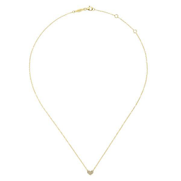 NECKLACES - 14K Yellow Gold Eternal Love Diamond Heart Necklace
