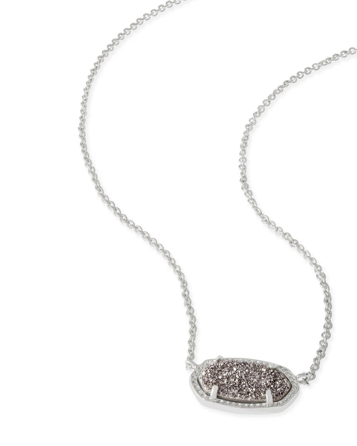NECKLACES - Kendra Scott Elisa Platinum Drusy Silver Necklace