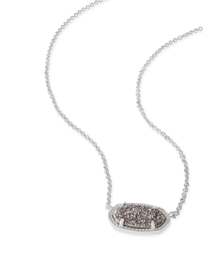 NECKLACES - Kendra Scott Elisa Platinum Drusy Silver Necklace