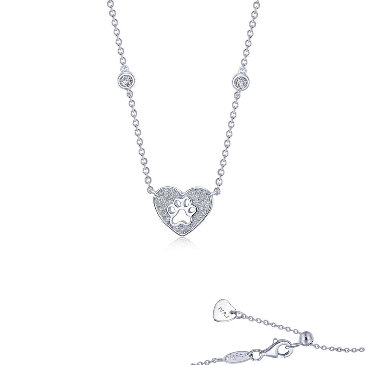 NECKLACES - Lafonn Sterling Silver I Pawmise Simulated 0.44cttw Diamond Necklace