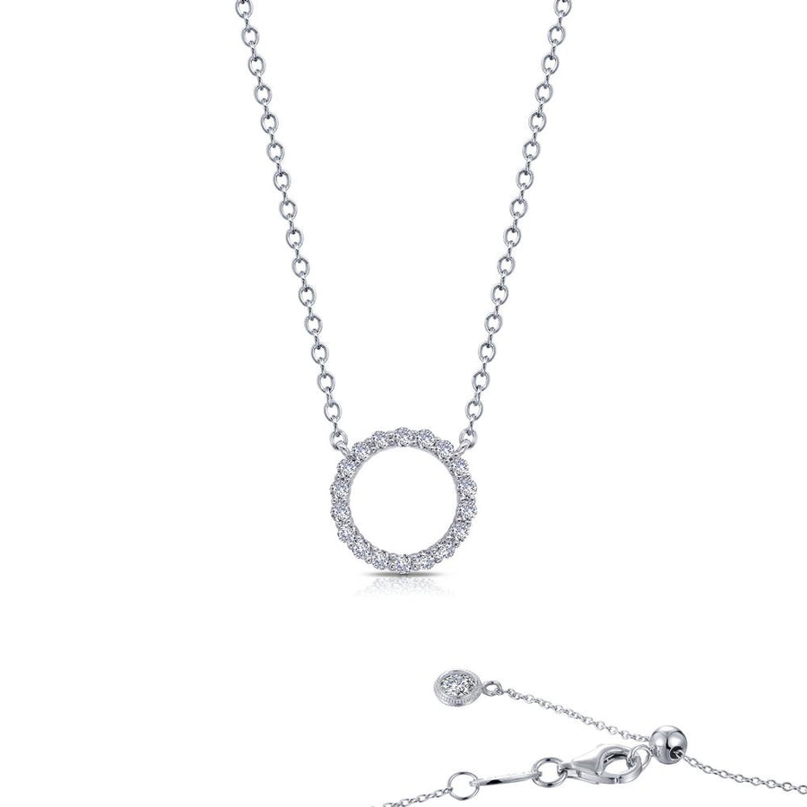 NECKLACES - Lafonn Sterling Silver Open Circle .54ttw Simulated Diamond Necklace