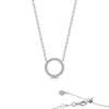 NECKLACES - Lafonn Sterling Silver Open Circle .54ttw Simulated Diamond Necklace