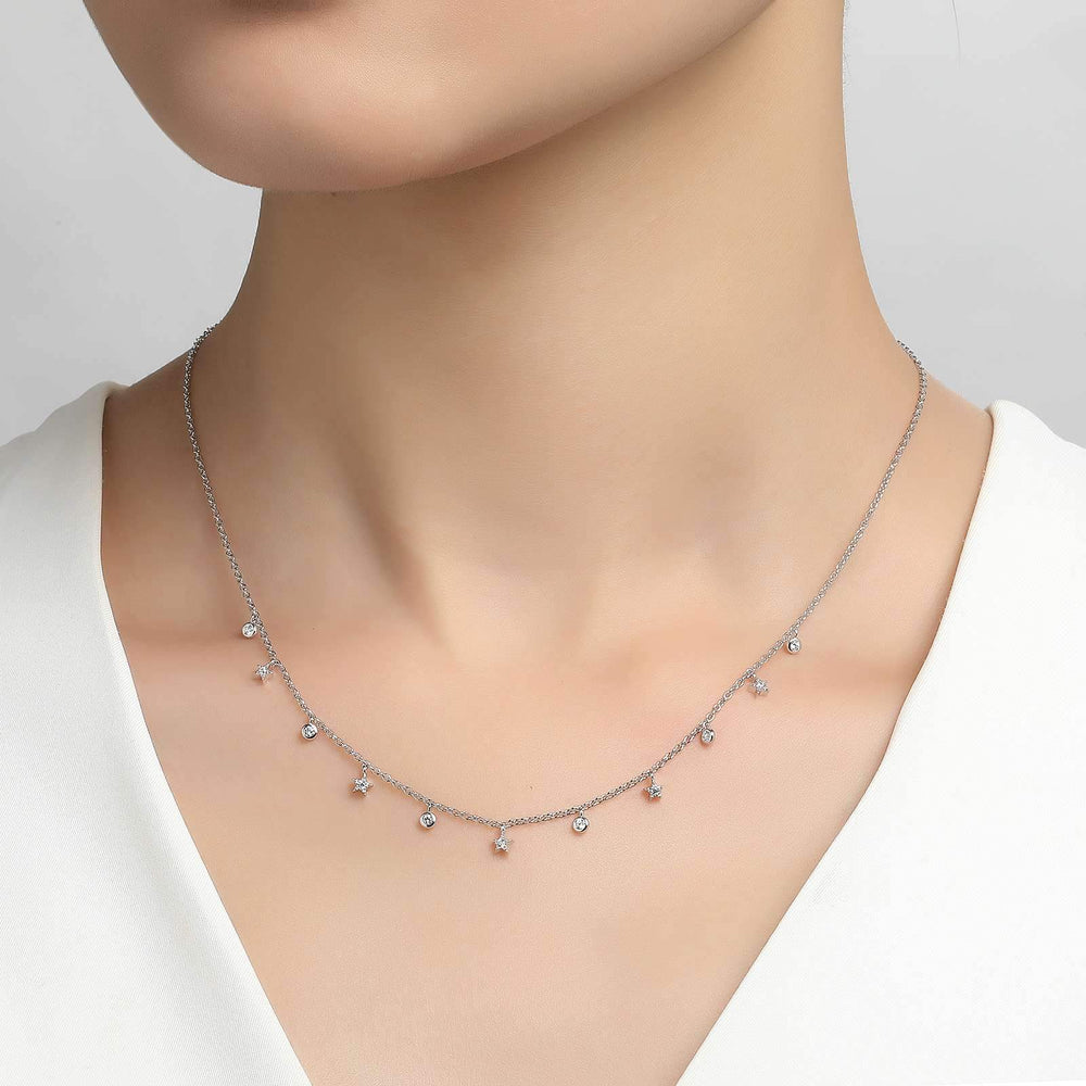 NECKLACES - Lafonn Sterling Silver Starfall 0.73cttw Charm Necklace