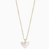 NECKLACES - Poppy Ivory Mother-Of-Pearl Heart 14k Gold Necklace
